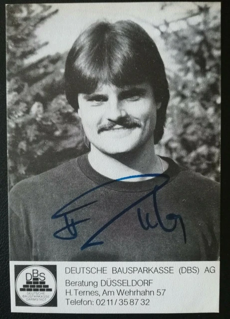 HORST DREHER DÜSSELDORF AUTOGRAMMKARTE ORIGINAL 80ziger Jahre Bauspar